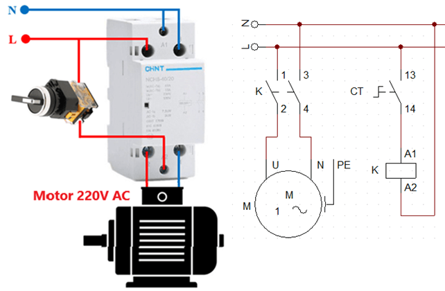2 pole contactor wiring diagram