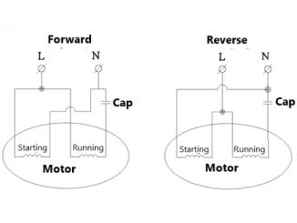 reversing single phase motor