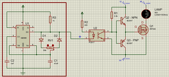 Circuit diagram of MOSFET driver with isolation