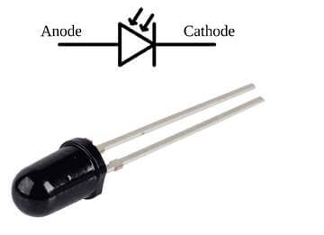 Optical receiver diode symbol