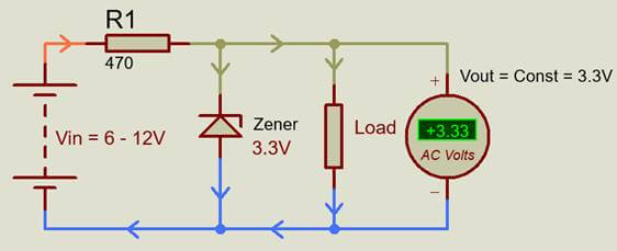 Application circuit of zener diode