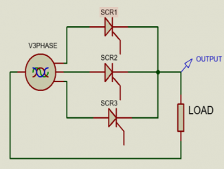3 phase half wave controlled rectifier circuit diagram