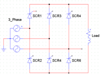 three phase full wave controlled rectifier