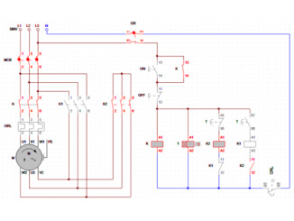 star delta starter control circuit diagram with timer