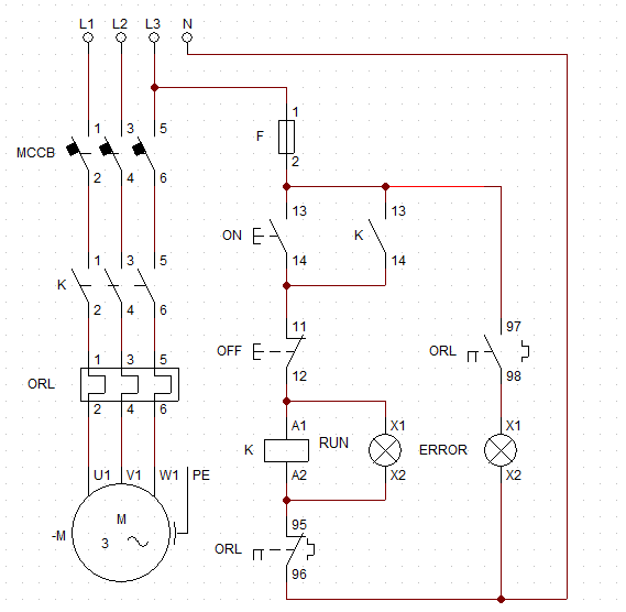 3 wire start stop diagram