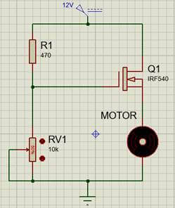 Simple DC motor control circuit diagram