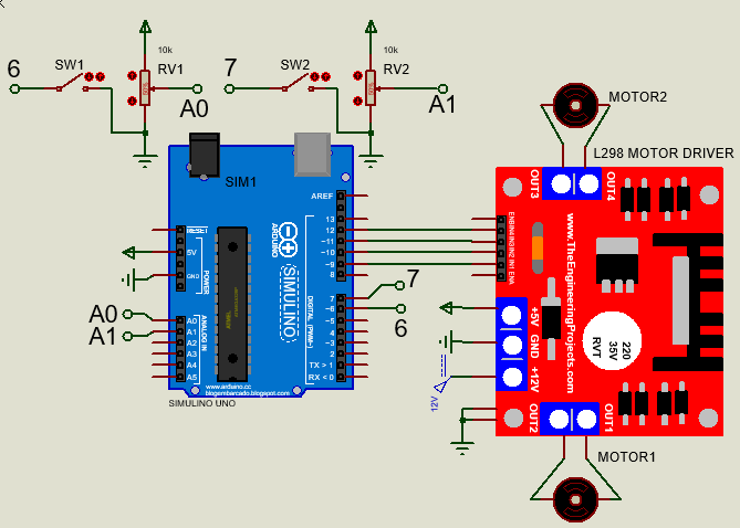 L298 H-bridge circuit