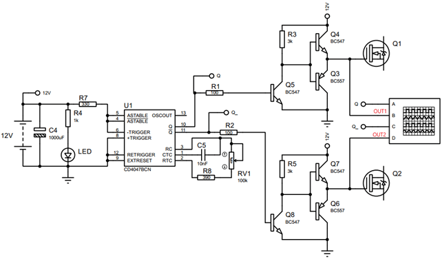 4047 inverter circuit diagram