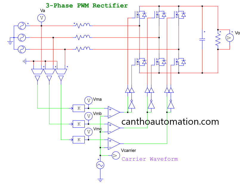 3 phase PWM rectifier circuit